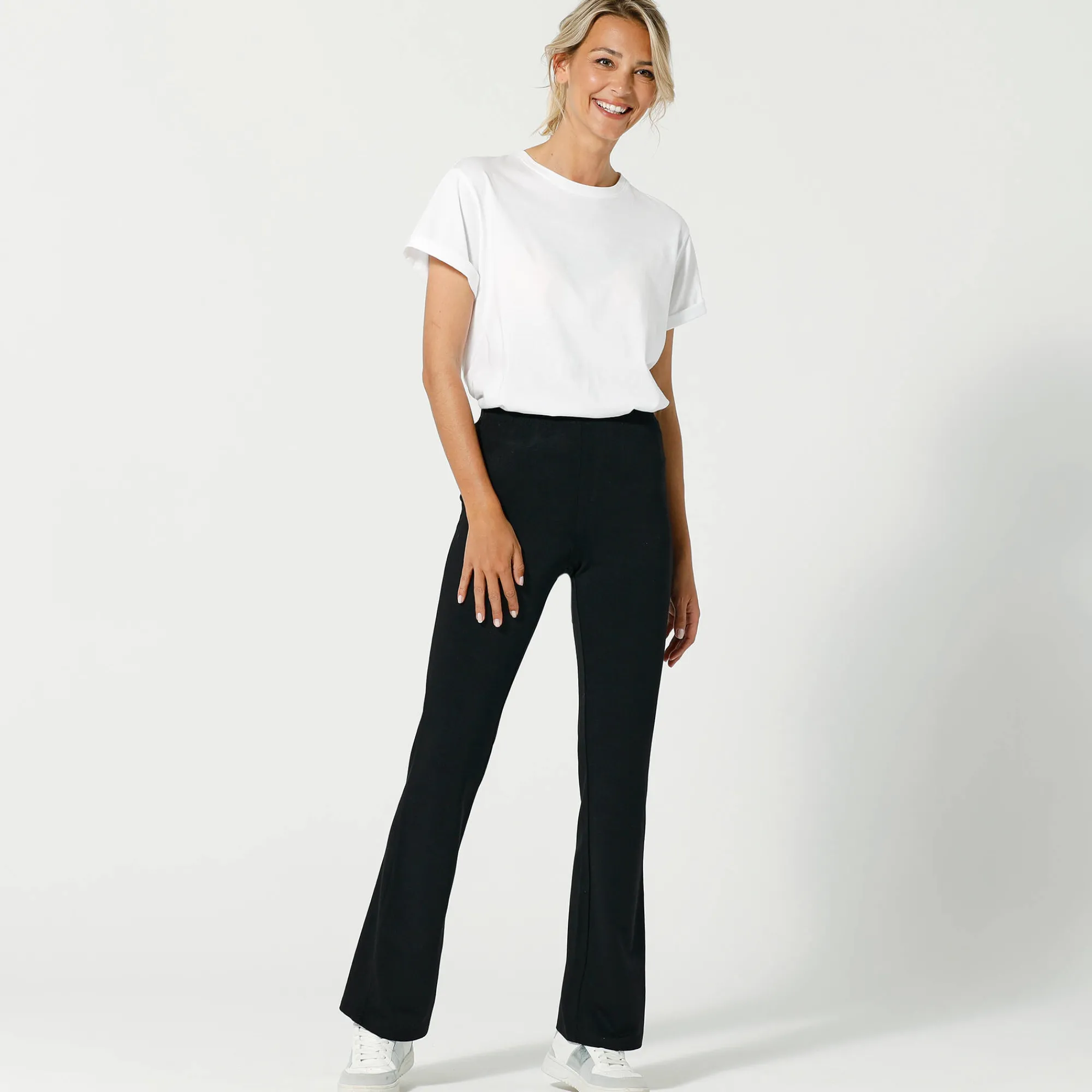 Legging<Blancheporte Trompetlegging in jerseytricot zwart