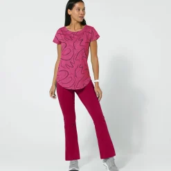 Legging<Blancheporte Trompetlegging in jerseytricot kersenrood
