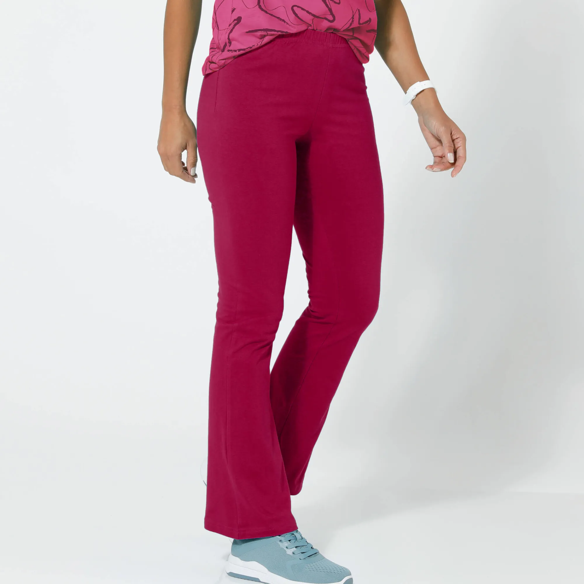 Legging<Blancheporte Trompetlegging in jerseytricot kersenrood