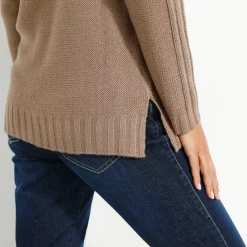 Trui En Vest<Blancheporte Trui in fantasietricot lichttaupe