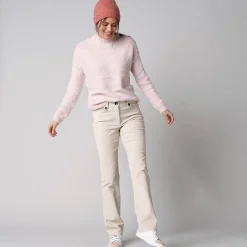 Trui En Vest<Blancheporte Trui in harig fantasietrioct met opstaand kraagje poederroze