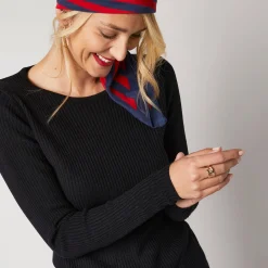 Trui En Vest<Blancheporte Trui in ribtricot met ronde hals zwart