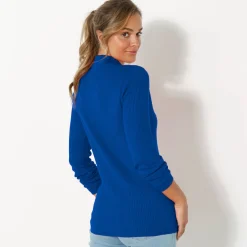 Trui En Vest<Blancheporte Trui met opstaande kraag, 72 cm lang felblauw