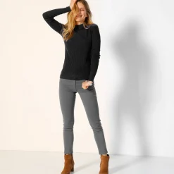 Trui En Vest<Blancheporte Trui met opstaande kraag, 63 cm lang zwart