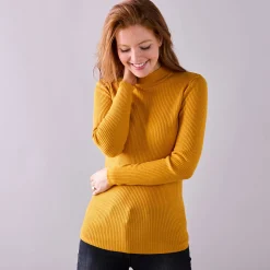 Trui En Vest<Blancheporte Trui met opstaande kraag, 72 cm lang kerrie