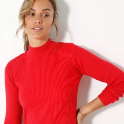 Trui En Vest<Blancheporte Trui met opstaande kraag, 72 cm lang rood