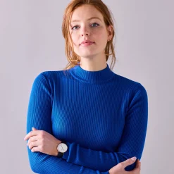 Trui En Vest<Blancheporte Trui met opstaande kraag, 63 cm lang felblauw