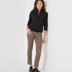 Trui En Vest<Blancheporte Trui met opstaande ritskraag, kabeltricot en kasjmiertouch zwart