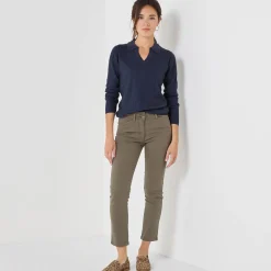 Trui En Vest<Blancheporte Trui met polokraag, ribtricot marine