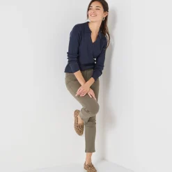 Trui En Vest<Blancheporte Trui met polokraag, ribtricot marine