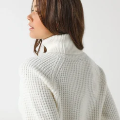 Trui En Vest<Blancheporte Trui met rolkraag, in fantasietricot ecru