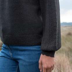 Trui En Vest<Blancheporte Trui met ronde hals en geschulpte afwerking zwart