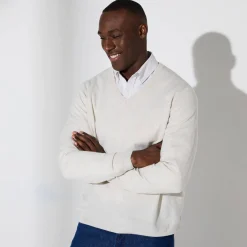 Trui En Vest<Blancheporte Trui met V-hals, 80% wol chiné lichtgrijs