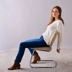 Trui En Vest<Blancheporte Trui met V-hals, patenttricot met zachte touch ecru