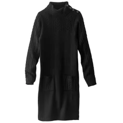Jurk<Blancheporte Trui-jurk in kabeltricot zwart