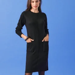 Jurk<Blancheporte Trui-jurk met zakken zwart