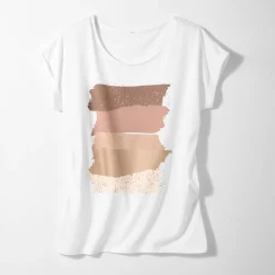 T-Shirt En Topje<Blancheporte T-shirt in fifties model met arty print, jerseytricot zandkleur