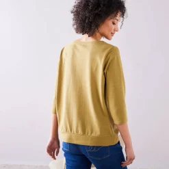 T-Shirt En Topje<Blancheporte T-shirt in glanstricot bronskleur