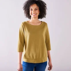 T-Shirt En Topje<Blancheporte T-shirt in glanstricot bronskleur