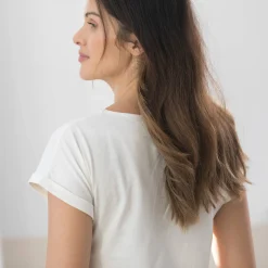 T-Shirt En Topje<Blancheporte T-shirt manches courtes, imprimé "love" ecru
