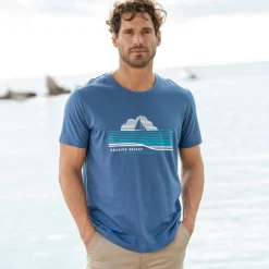 T-Shirt, Hemd En Polo<Blancheporte T-shirt met geplaatste print en korte mouwen blauw