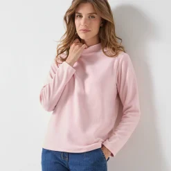 Thermisch Ondergoed<Blancheporte T-shirt met 'koker' kraag, in microfleece - intense warmte roze