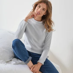 Thermisch Ondergoed<Blancheporte T-shirt met 'koker' kraag, in microfleece - intense warmte grijs