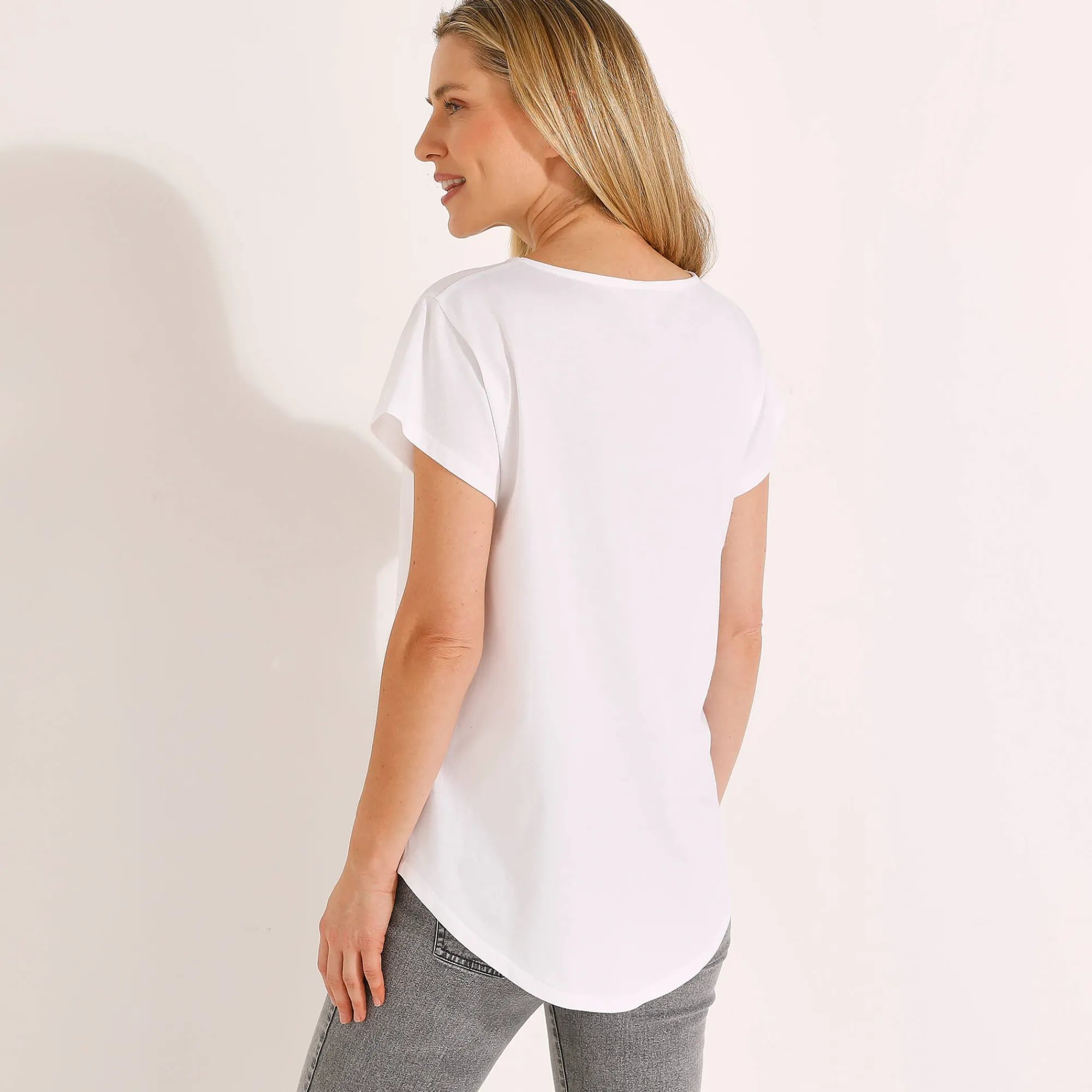 T-Shirt En Topje<Blancheporte T-shirt met korte mouwen wit