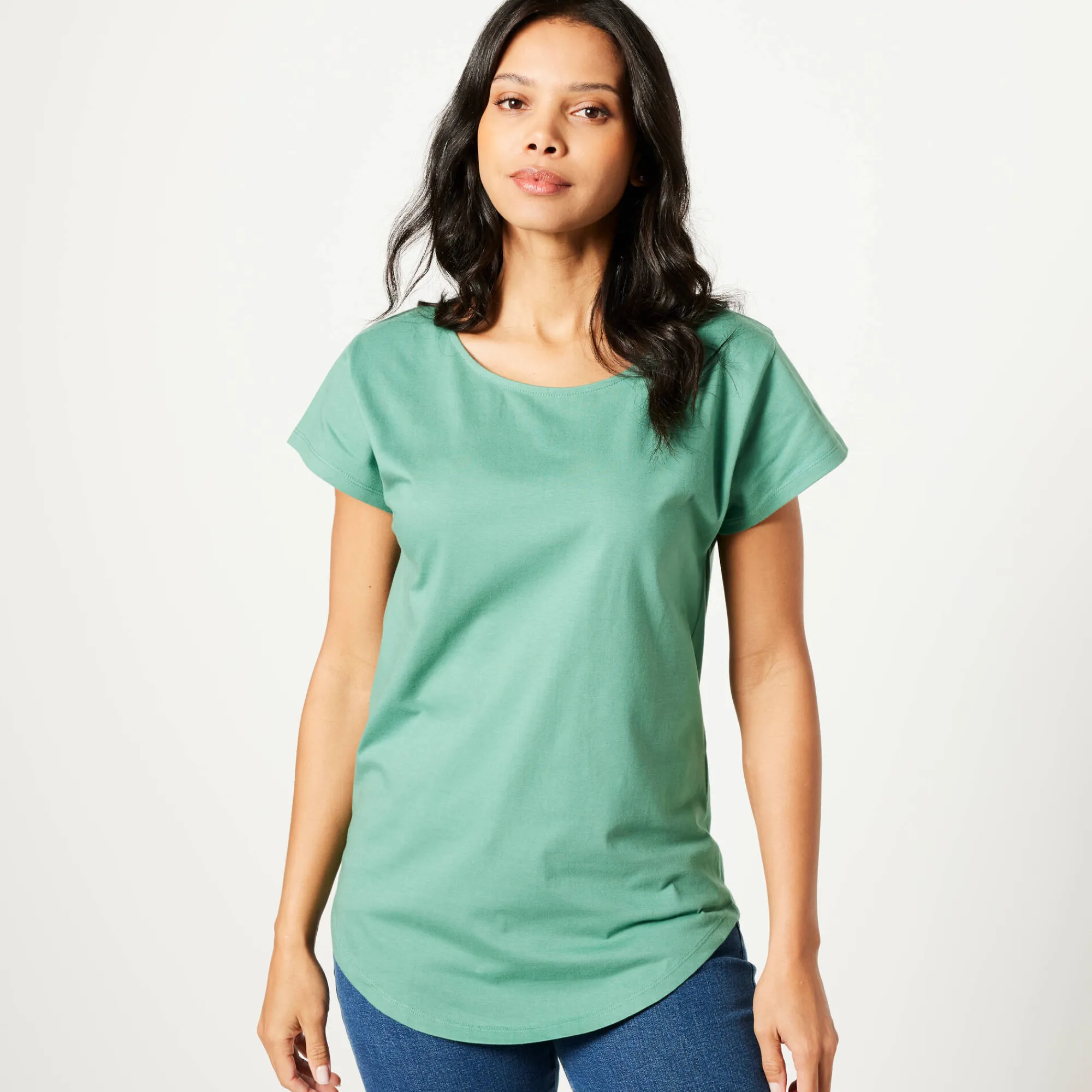 T-Shirt En Topje<Blancheporte T-shirt met korte mouwen jadegroen