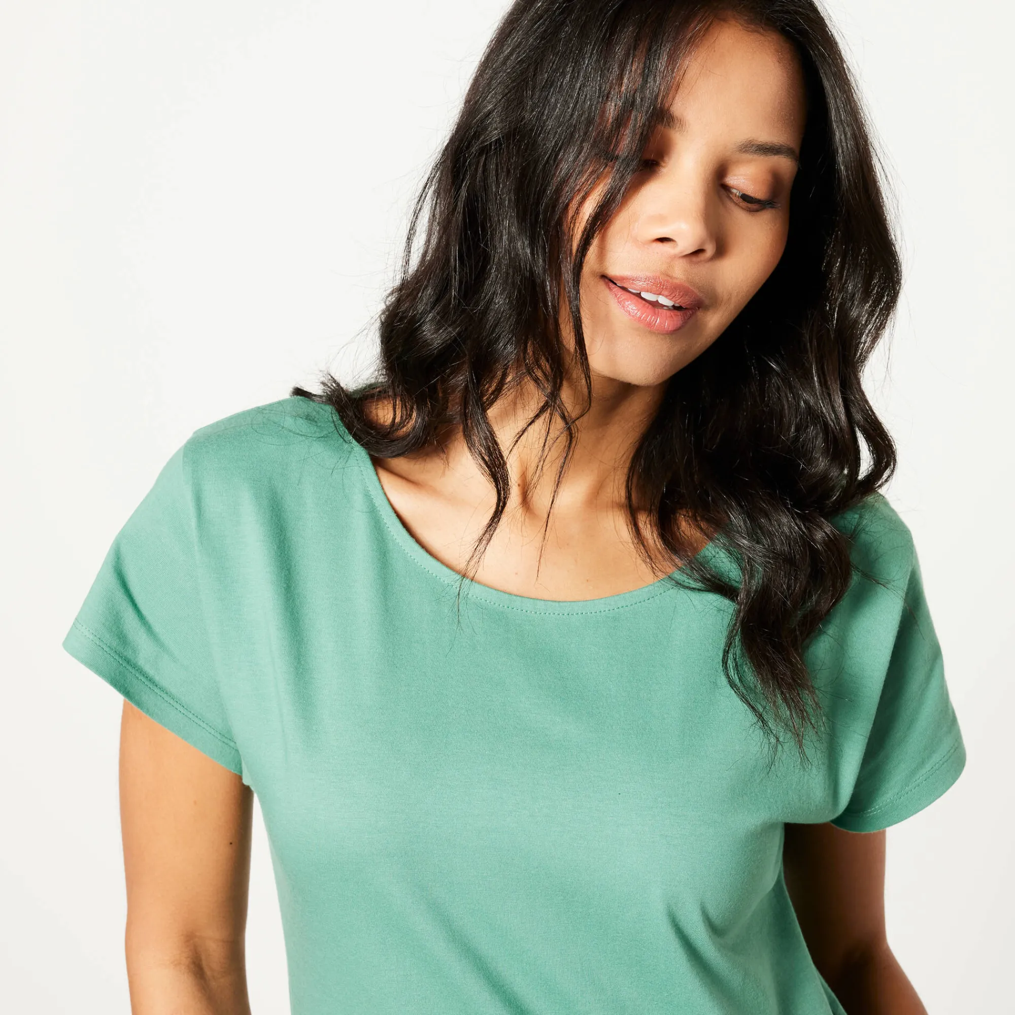 T-Shirt En Topje<Blancheporte T-shirt met korte mouwen jadegroen