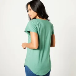 T-Shirt En Topje<Blancheporte T-shirt met korte mouwen jadegroen