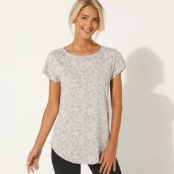 T-Shirt En Topje<Blancheporte T-shirt met korte mouwen, bedrukt grijs