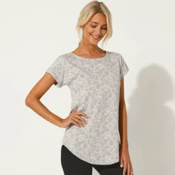 T-Shirt En Topje<Blancheporte T-shirt met korte mouwen, bedrukt grijs