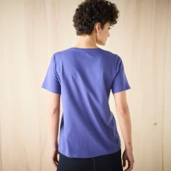 T-Shirt En Topje<Blancheporte T-shirt met korte mouwen en geplaatste print marine