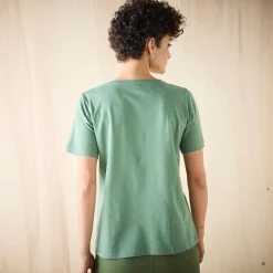 T-Shirt En Topje<Blancheporte T-shirt met korte mouwen en geplaatste print lindegroen