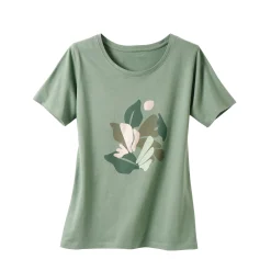 T-Shirt En Topje<Blancheporte T-shirt met korte mouwen en geplaatste print lindegroen