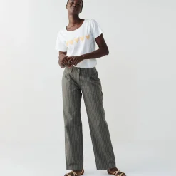 T-Shirt En Topje<Blancheporte T-shirt met korte mouwen, goudkleurige hartjesprint ecru
