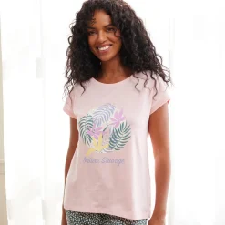 Pyjama<Blancheporte T-shirt met korte mouwen "Nature Sauvage" roze