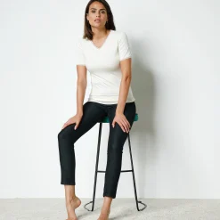 Thermisch Ondergoed<Blancheporte T-shirt met korte mouwen, 'tweede huid'-warmte en kanten details ivoorkleur
