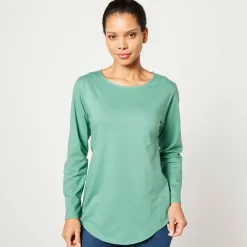 T-Shirt En Topje<Blancheporte T-shirt met lange mouwen jadegroen