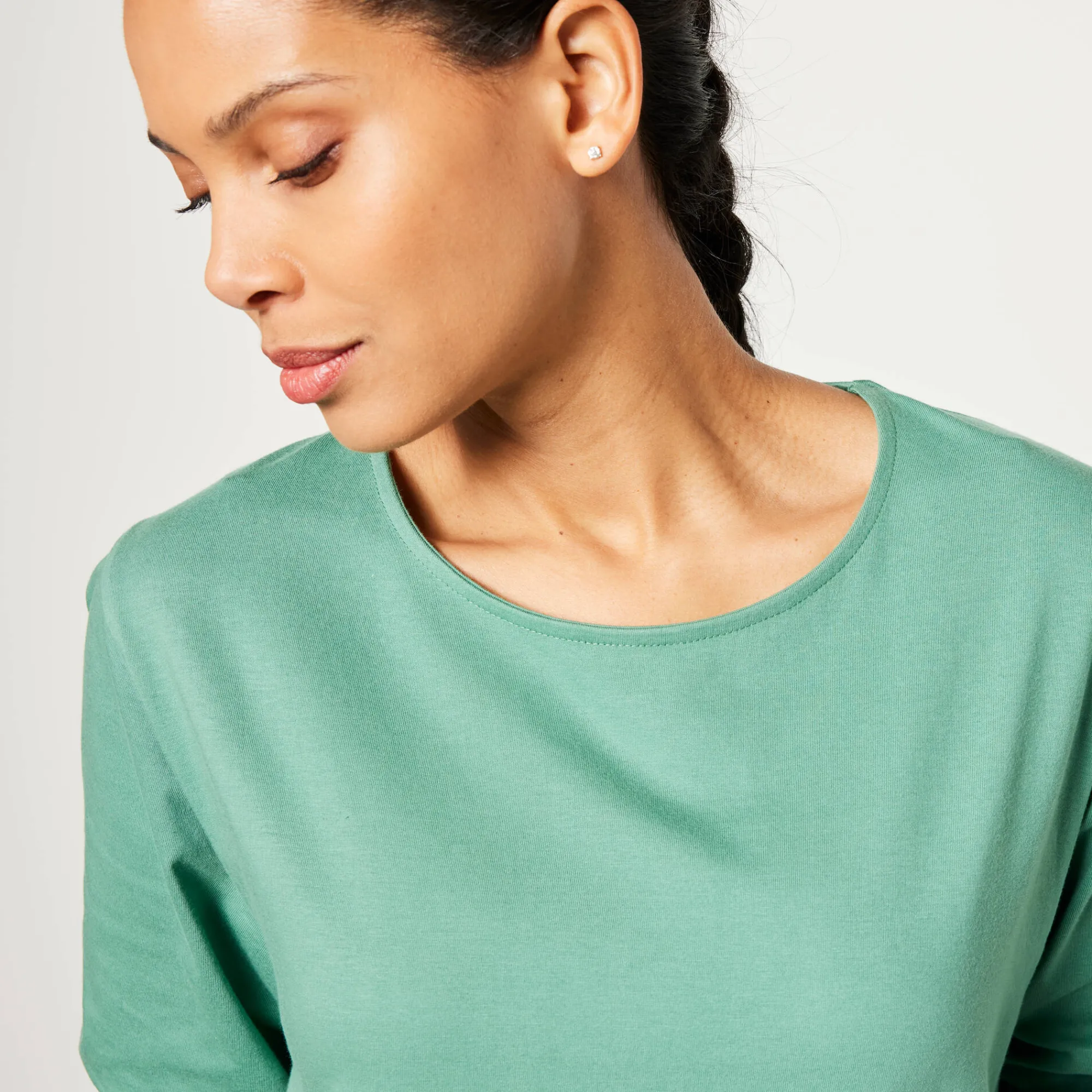 T-Shirt En Topje<Blancheporte T-shirt met lange mouwen jadegroen