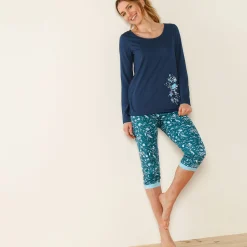 Pyjama<Blancheporte T-shirt met lange mouwen - marine