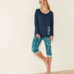 Pyjama<Blancheporte T-shirt met lange mouwen - marine