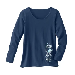 Pyjama<Blancheporte T-shirt met lange mouwen - marine