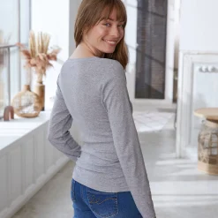 Thermisch Ondergoed<Blancheporte T-shirt met lange mouwen - set van 2 chiné grijs