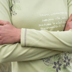 T-Shirt En Topje<Blancheporte T-shirt met lange mouwen en bloemenprint lindegroen