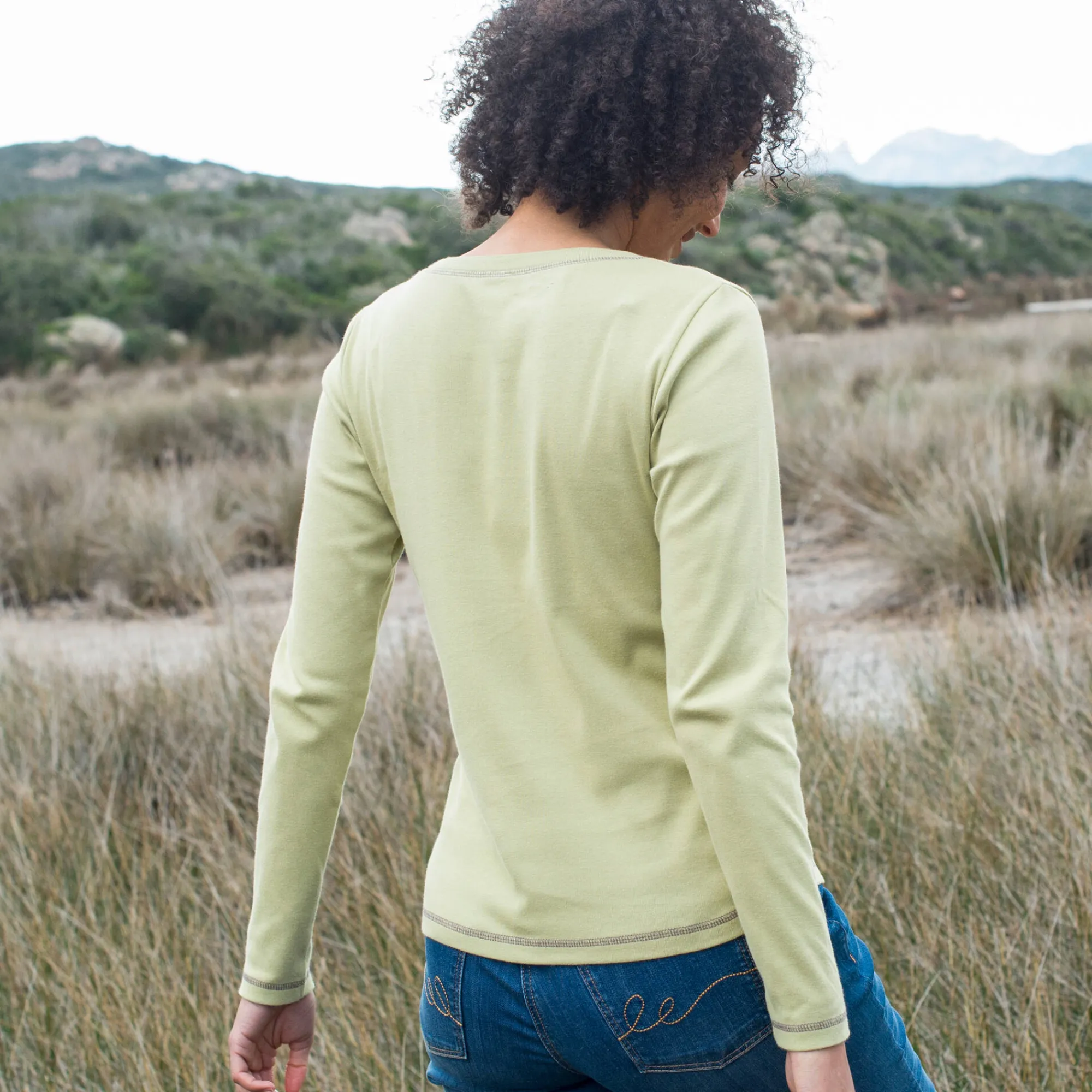 T-Shirt En Topje<Blancheporte T-shirt met lange mouwen en bloemenprint lindegroen