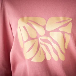 T-Shirt En Topje<Blancheporte T-shirt met lange mouwen, glanzende print grijsroze