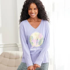Pyjama<Blancheporte T-shirt met lange mouwen "Nature Sauvage" parma