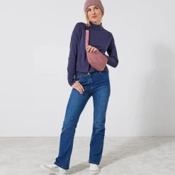 T-Shirt En Topje<Blancheporte T-shirt met opstaande hals en lange mouwen marine